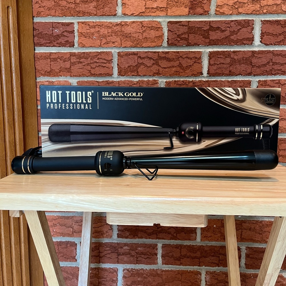 Hot Tools Black Gold 1 1/4” Extra-Long Reverse Tapered Curling Iron